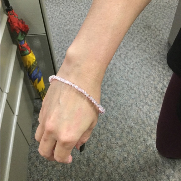 Wire wrapped crystal bracelet - Picture 3 of 4